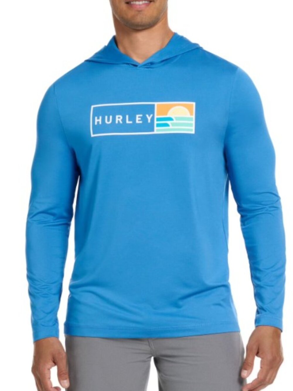 Hurley Men's Sunny Side Hybrid Stretch Hooded UV T-Shirt Swimear